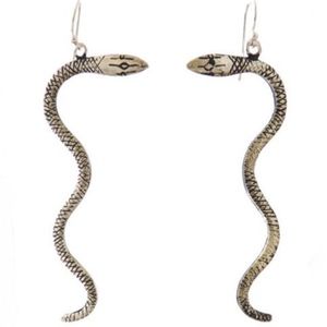 Natalie B Jewelry Snake Charmer Earrings, Silver